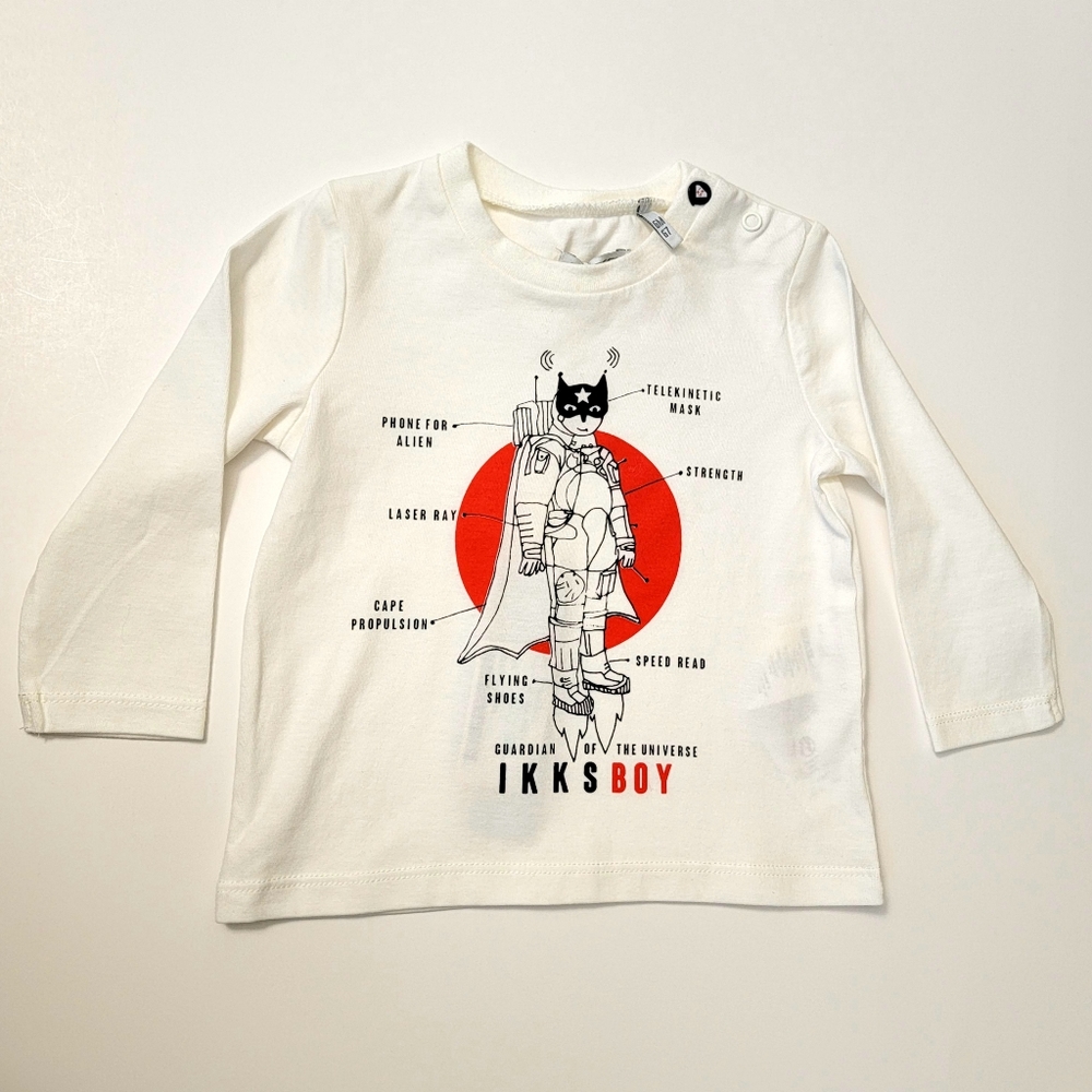 IKKS Hero Print Long-Sleeve T-Shirt Cotton for Baby (6M)